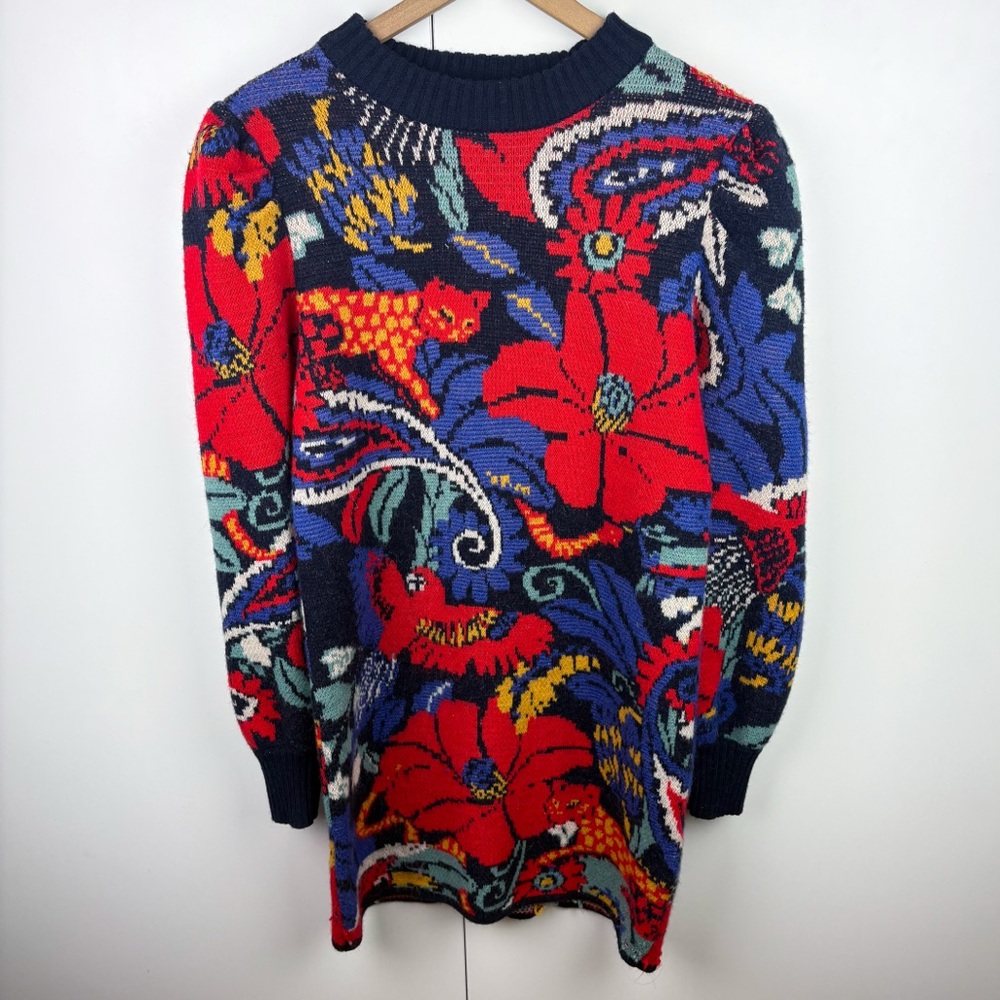 FARM Rio Multicolor Floral Knit Long-Sleeve Dress - Picture 2 of 10